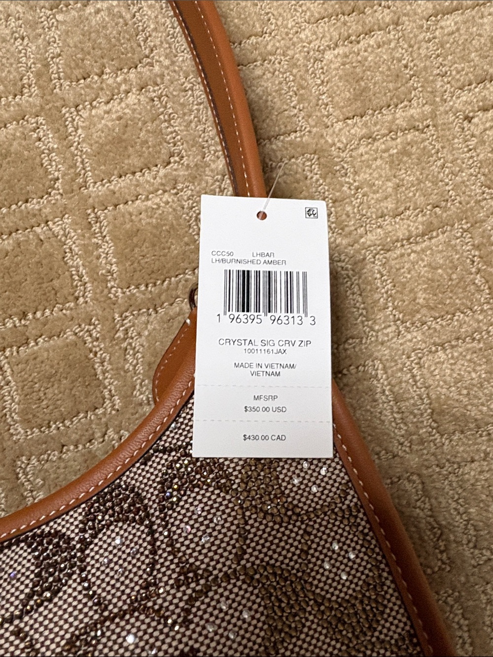 Coach Curve Zip in Crystal Jacquard - Picture 3 of 10